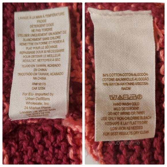 FREE PEOPLE BEACH - Long Cardigan, Stripe, Open Knit, Large Buttons - Picture 10 of 12